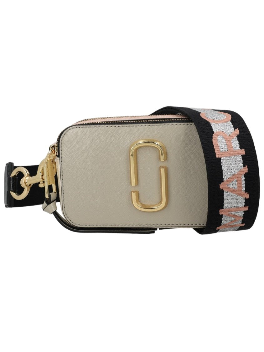 Marc Jacobs Compact Crossbody Bag With Gold-Tone Logo And Adjustable Strap