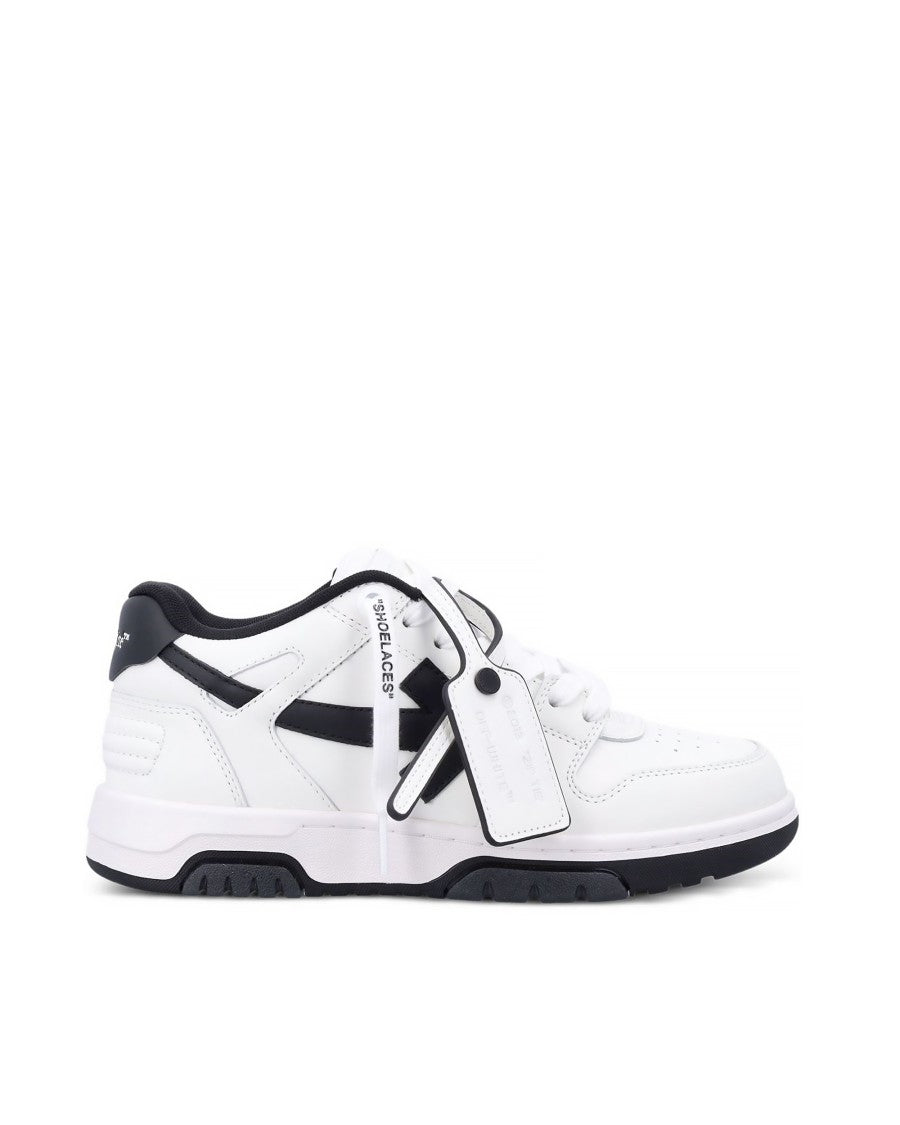 Off-White Hybrid 90S-Inspired Low-Top Sneakers With Calf Leather Finish