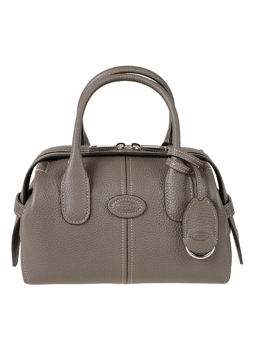 Tod's Textured Calfskin Handbag With Central Zip Closure