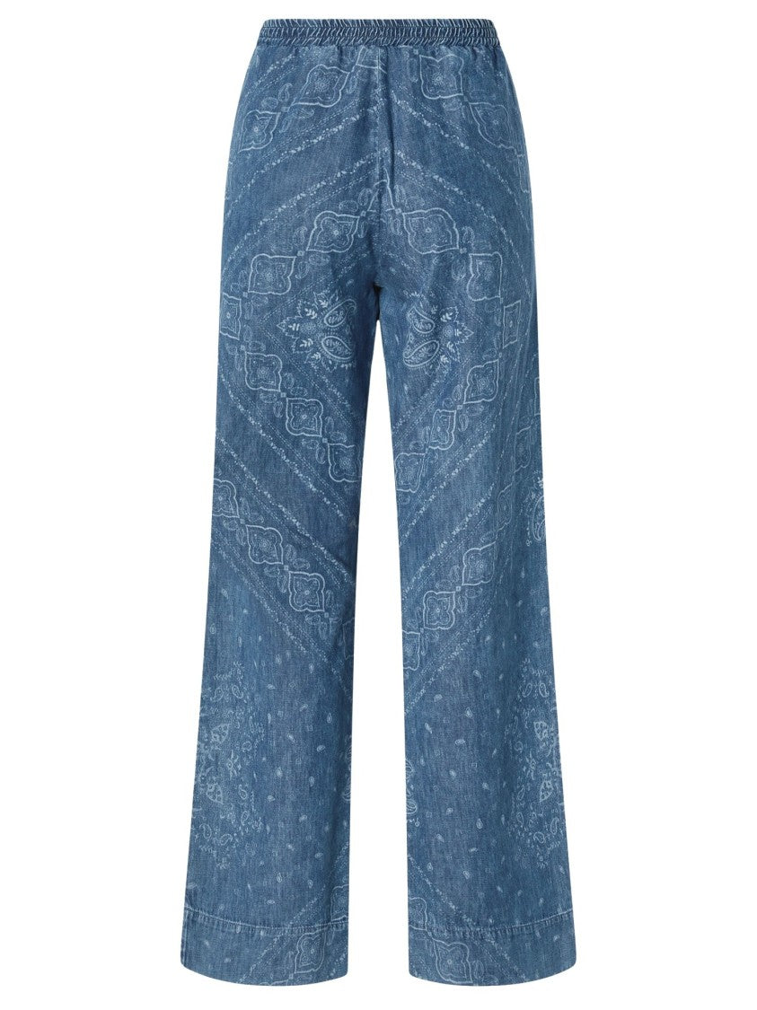 Pinko Cotton Jeans With Bandana Pattern