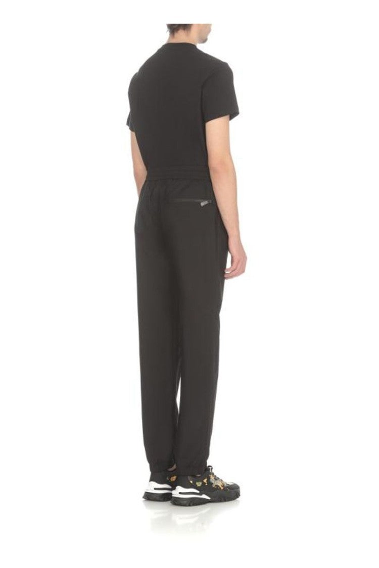 Versace Jeans Couture Black Cotton Drawstring Jogger Sweatpants
