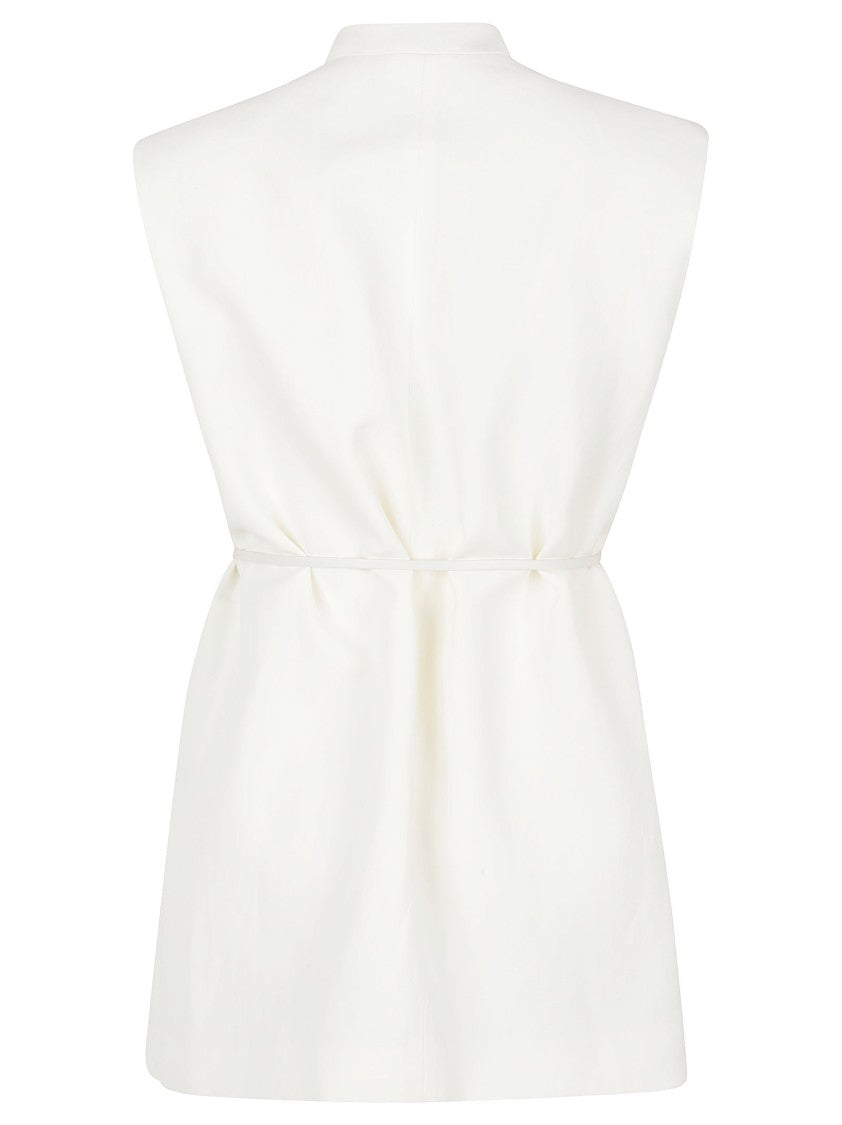 Fabiana Filippi Sleeveless Structured Jacket With V-Neckline
