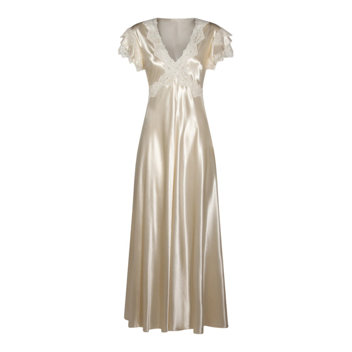 Alberta Ferretti Maxi Dress With Lace Detailing