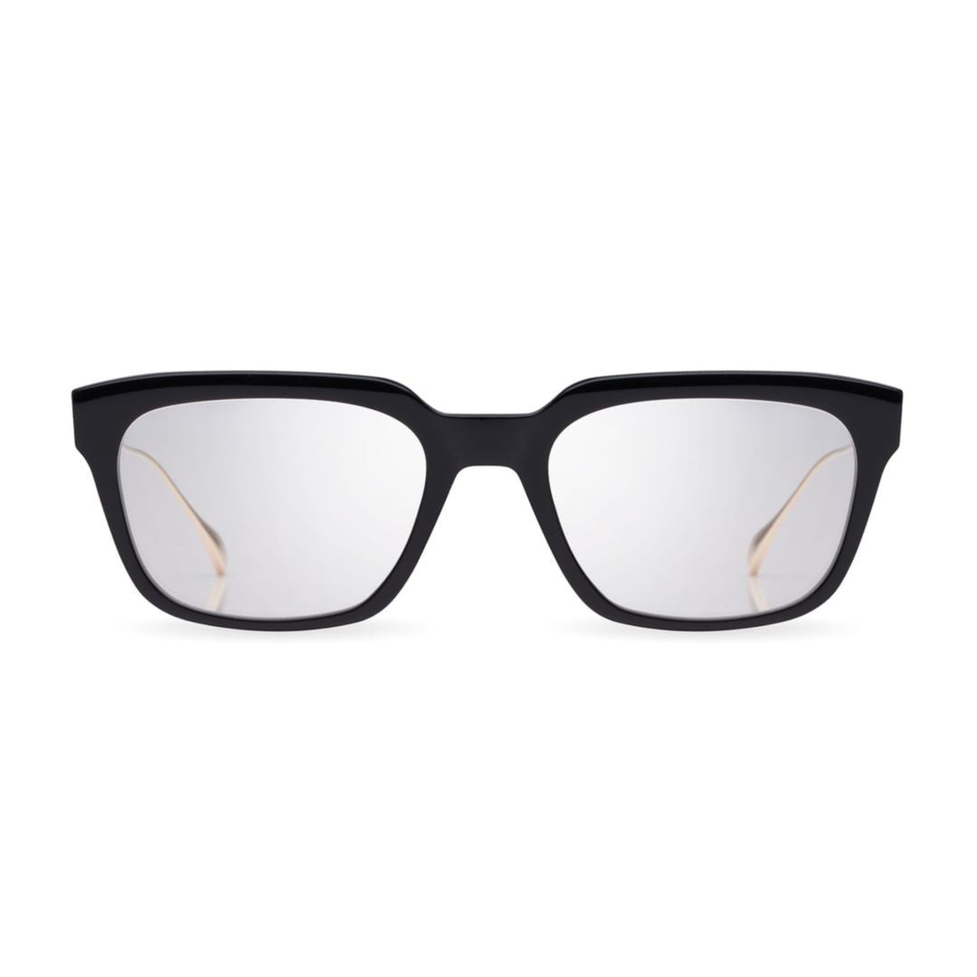 Dita Argand Bold Rectangular Eyeglasses With Metallic Gold Temples