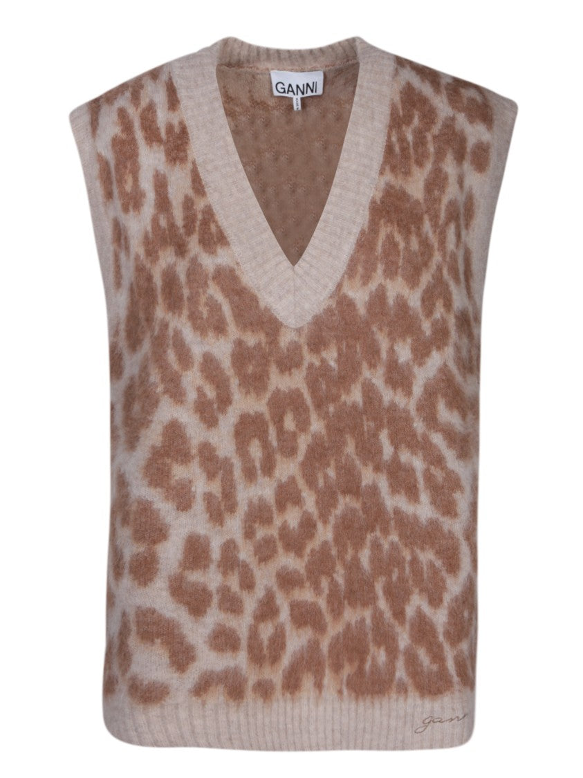 Ganni Beige Layering Vest