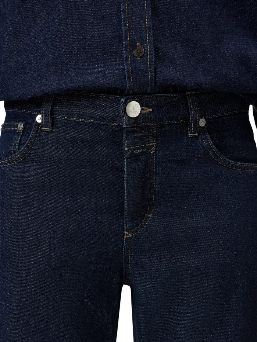 Closed Dark Blue Organic Cotton Wide-Leg Jeans