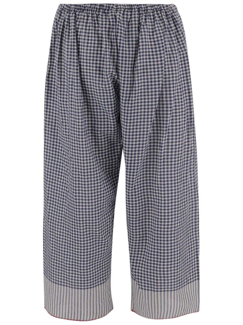 Pero Cropped Pants With Checkered Pattern