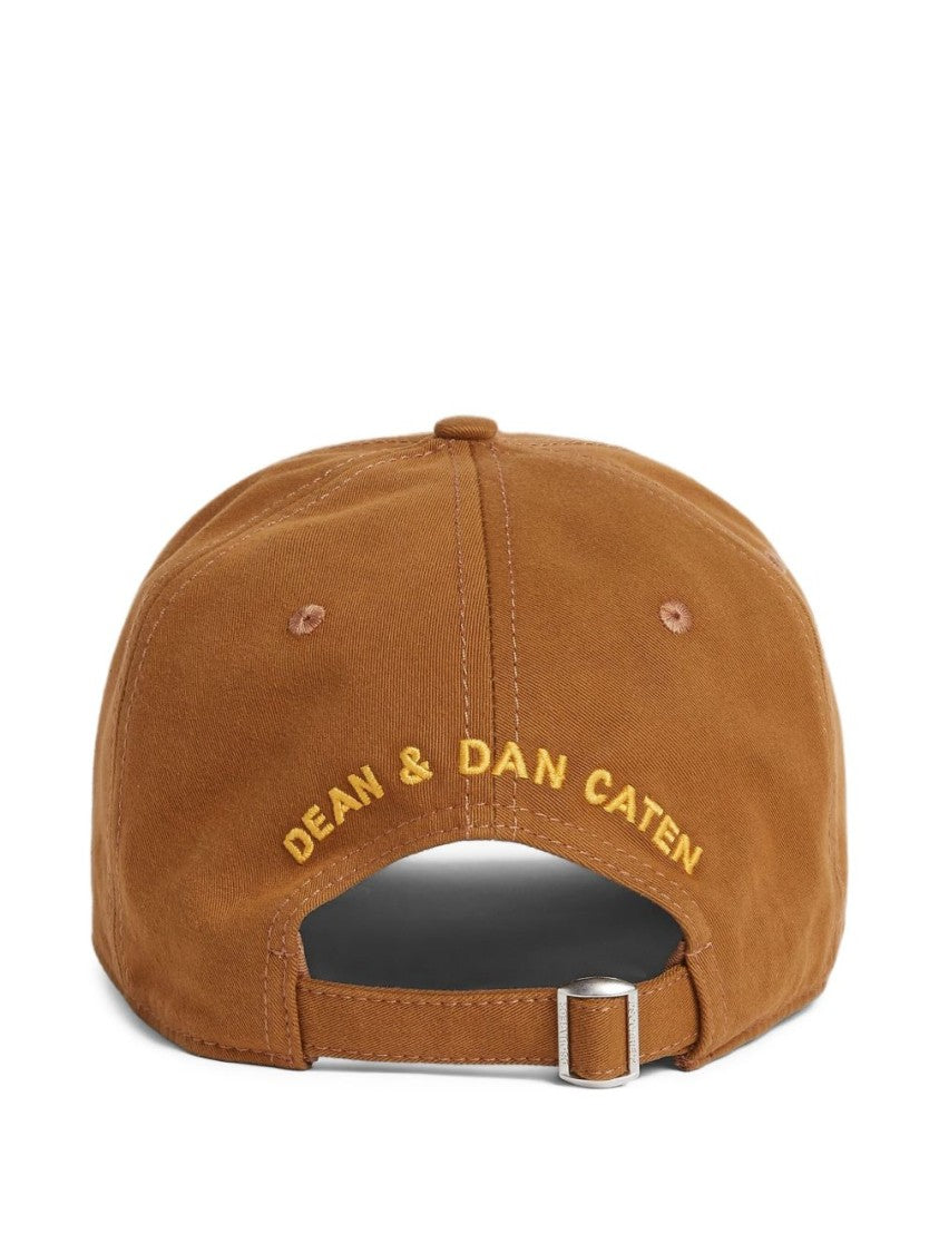 Dsquared2 Brown Cap With Embroidered Logo Patch