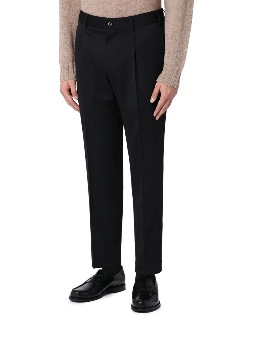 Santaniello Cropped Tailored Pants With Single Pleat