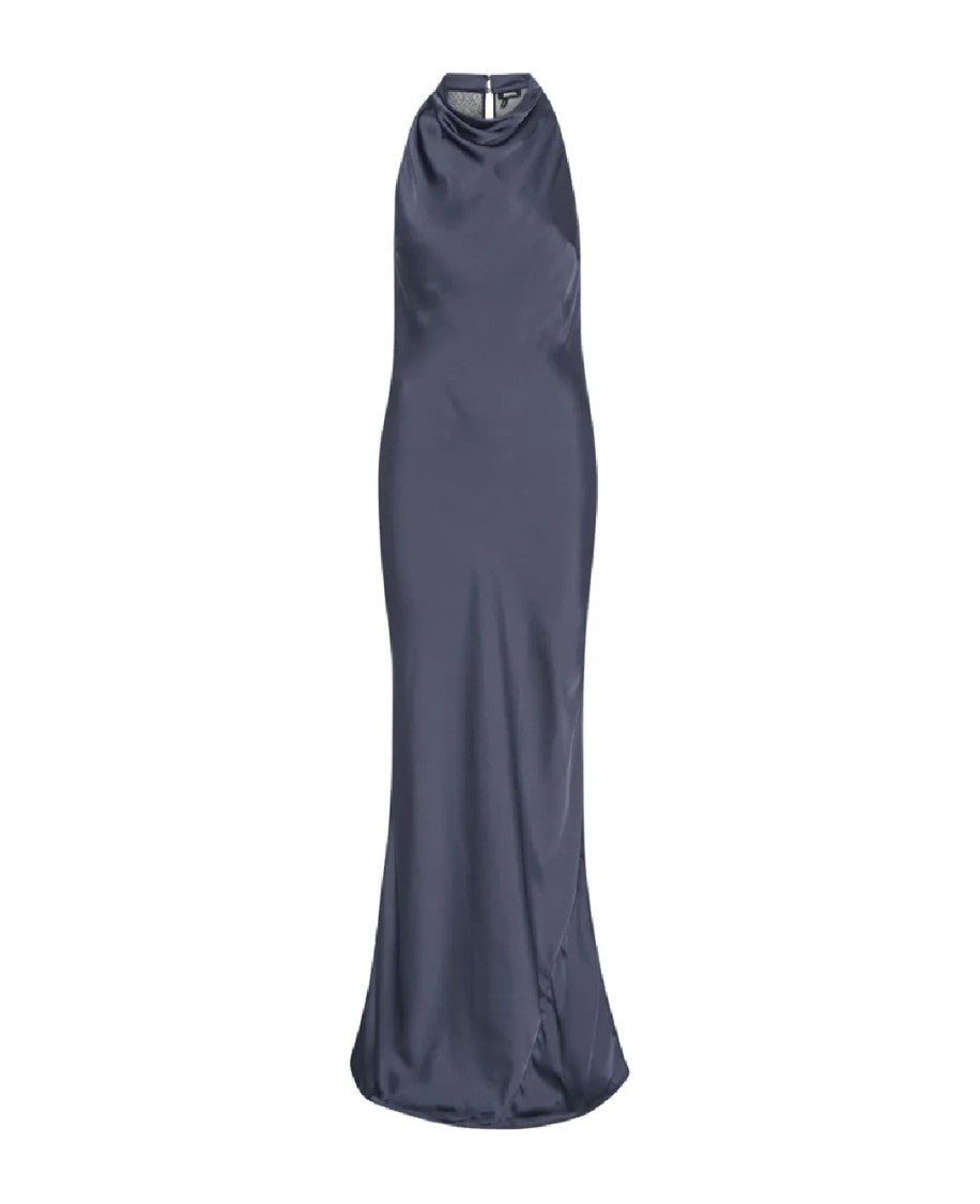 Rotate Floor-Length Satin Maxi Dress