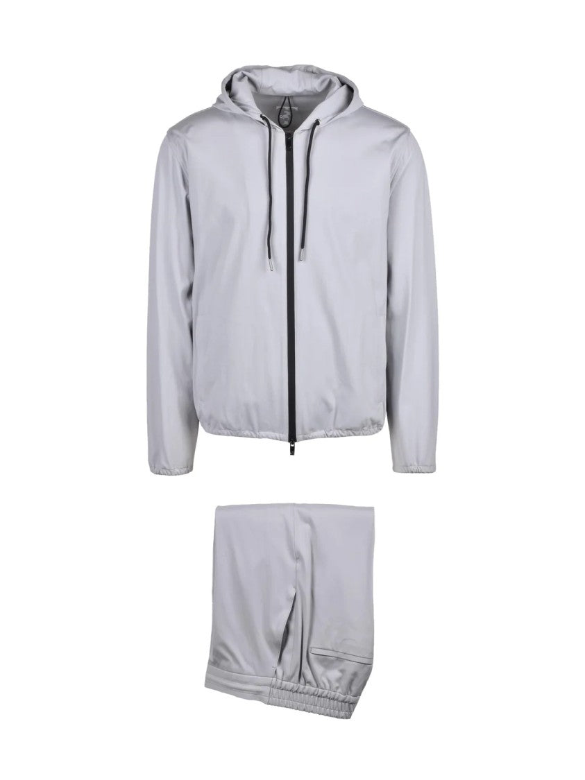 Tombolini Light Grey Polyamide Elastane Men Tracksuit