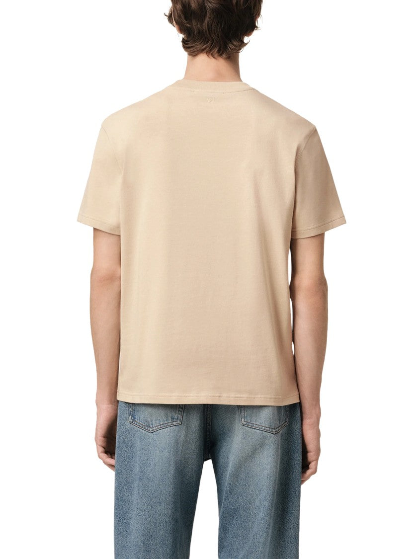 Ami Classic Round Neck T-Shirt With Subtle Logo Detail