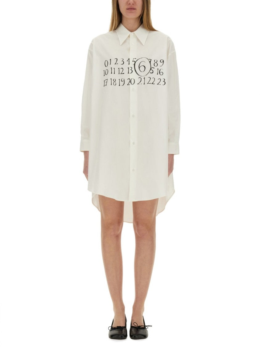 Mm6 By Maison Margiela Chemisier Dress With Print
