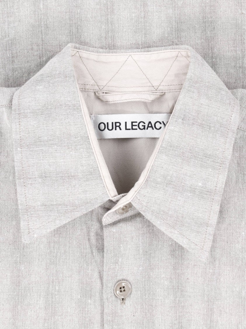 Our Legacy Relaxed Fit Striped Cotton Shirt
