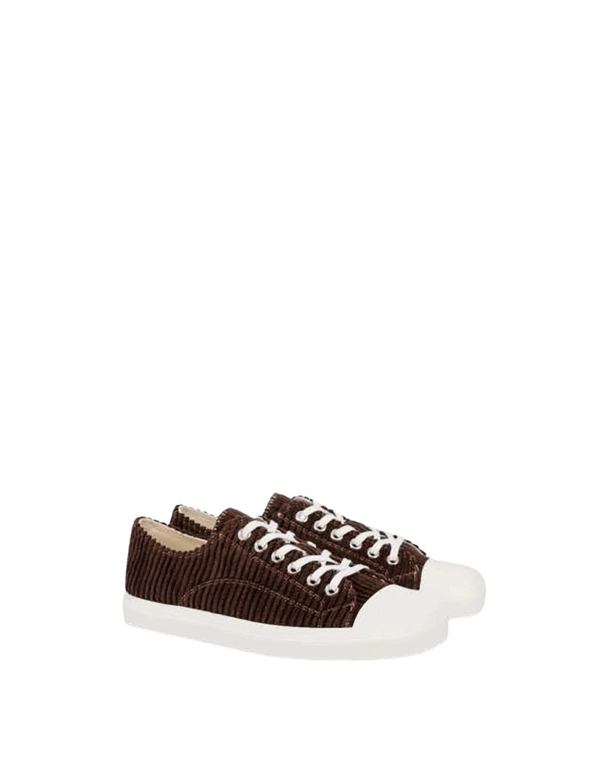 Moschino Ribbed Corduroy Low-Top Sneakers