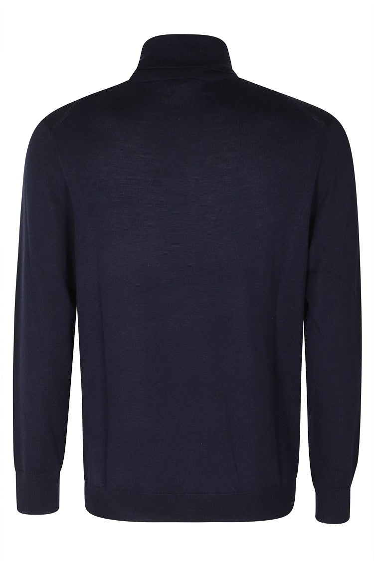 Polo Ralph Lauren Navy High-Neck Merino Wool Pullover Sweater
