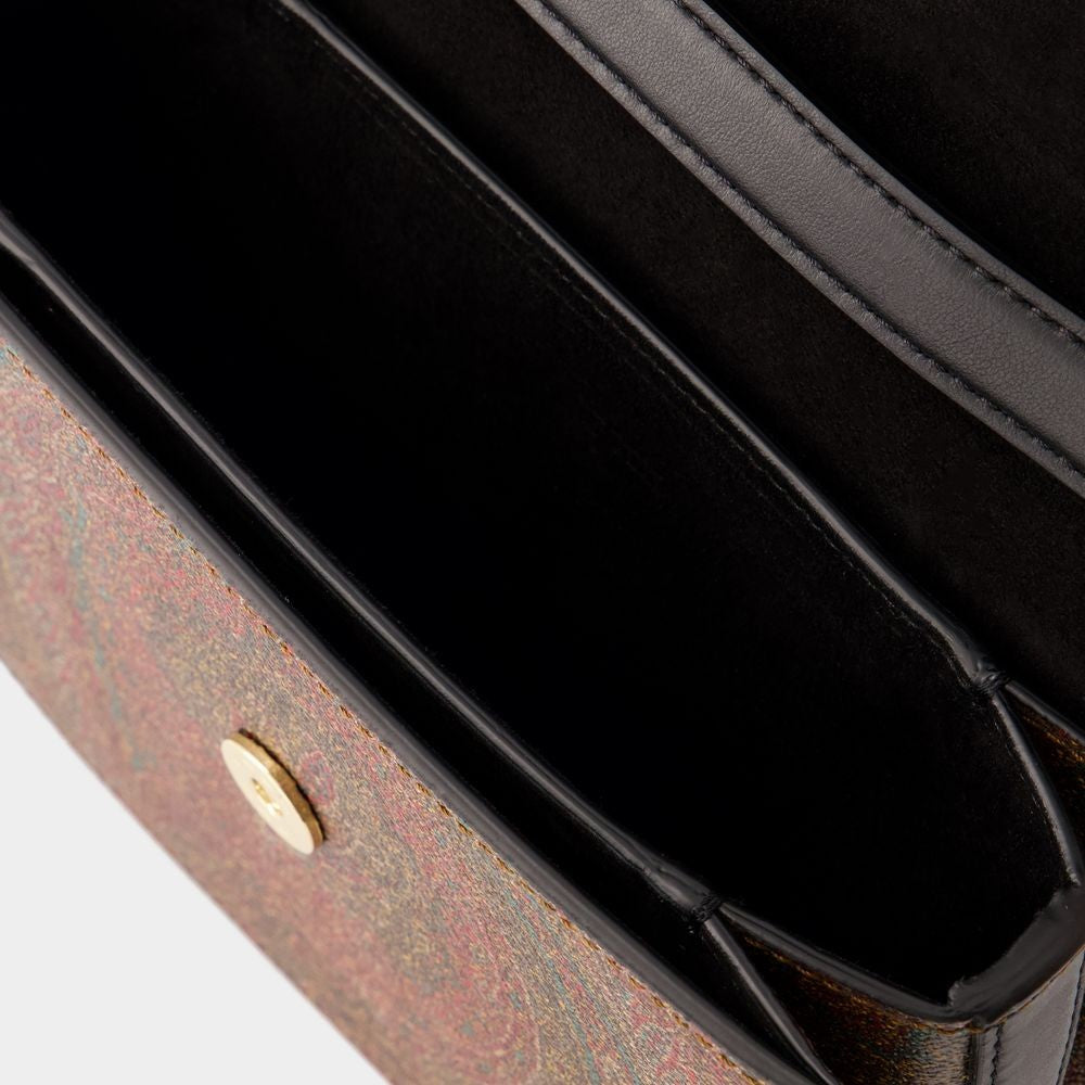 Etro Tracolla Crossbody - Leather - Black