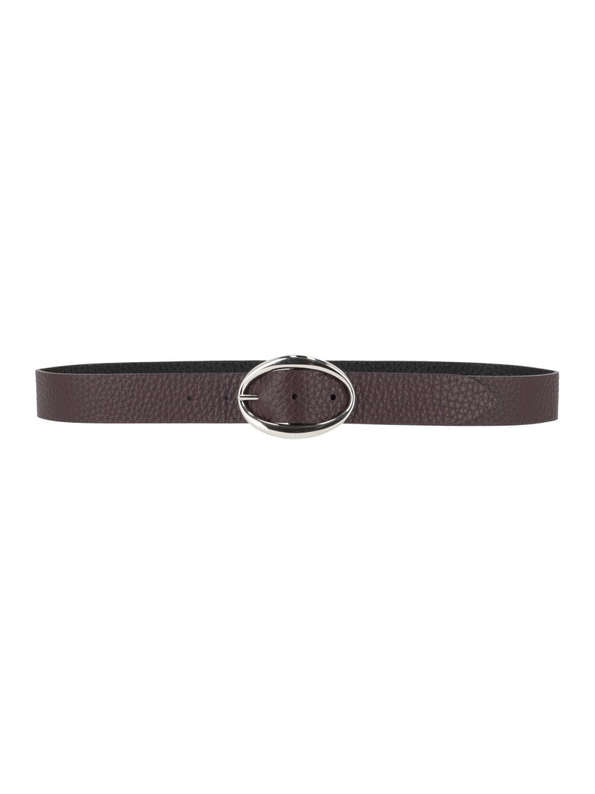 Claudio Orciani Brown Sveva Soft Double Textured Leather Belt