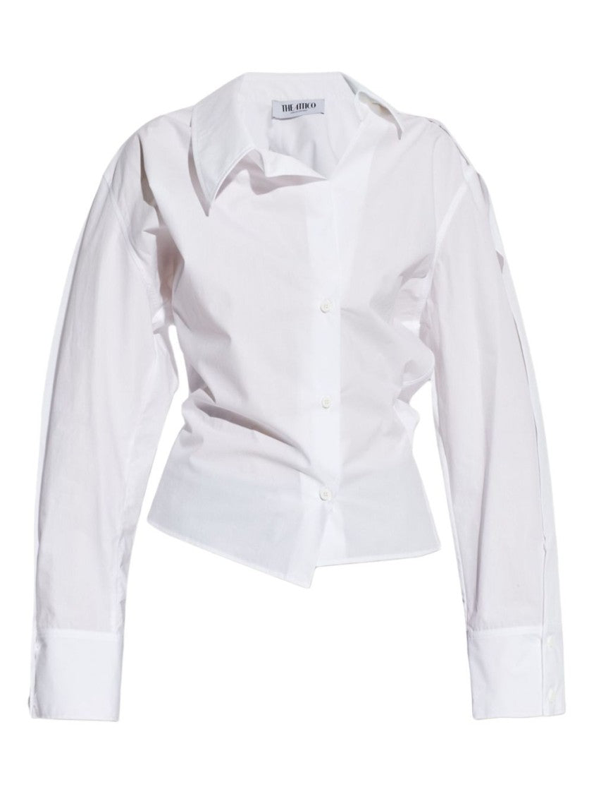 The Attico Structured White Shirt With Classic Collar