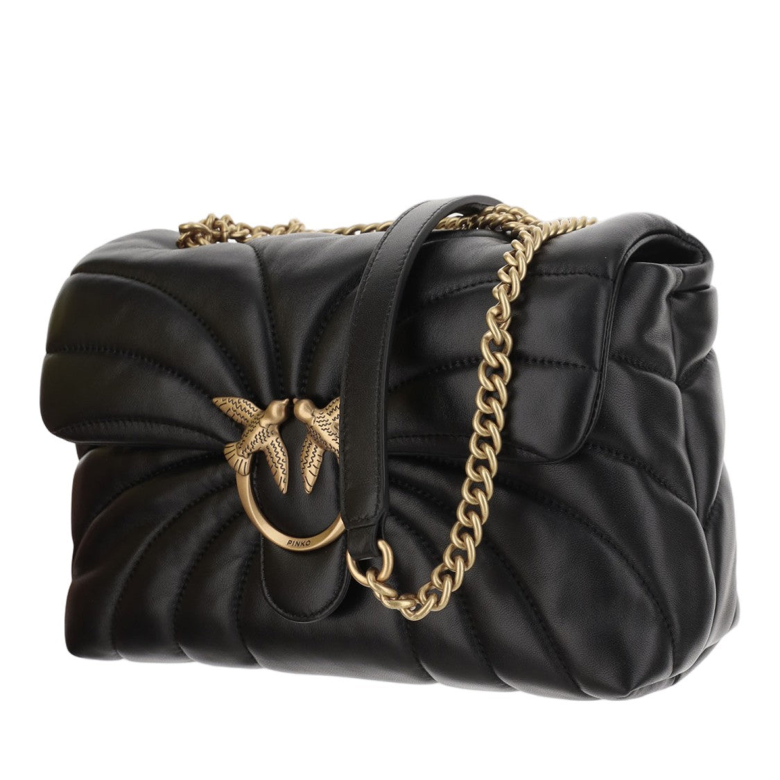 Pinko Quilted Nappa Leather Classic Love Puff Butterfly Bag
