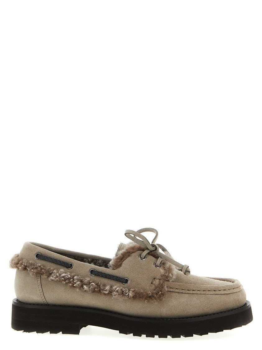 Brunello Cucinelli Precious Insert' Boat Shoe