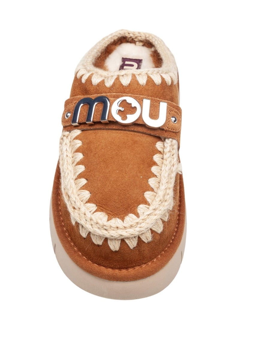 Mou Cognac Bounce Sheepskin Clog