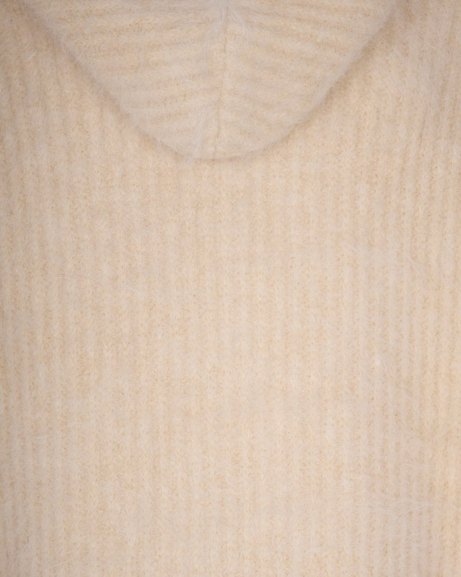 Cycle Brushed Ribbed Knit Hoodie Crafted