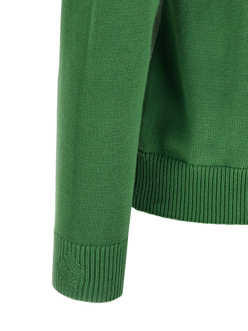 Ballantyne Cotton-Cashmere Blend Sweater With Front Argyle Jacquard