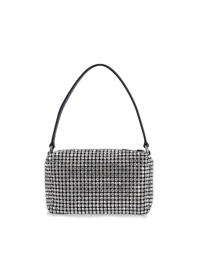 Alexander Wang "Heiress" Medium Pouch – Silver Crystal Mesh