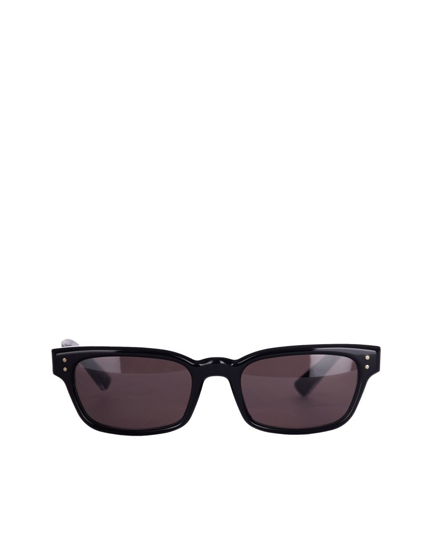 Marni Rectangular Sunglasses In Glossy Black Acetate