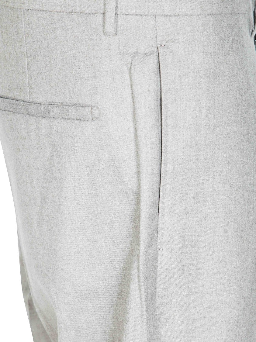 Berwich Grey Tailored Pleated Formal Pants