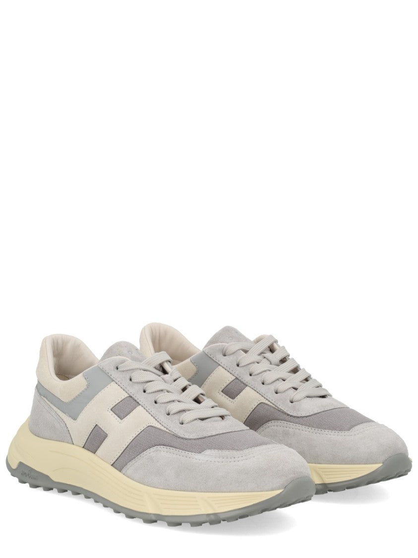 Hogan Hyperlight Calfskin Suede Panel Sneakers