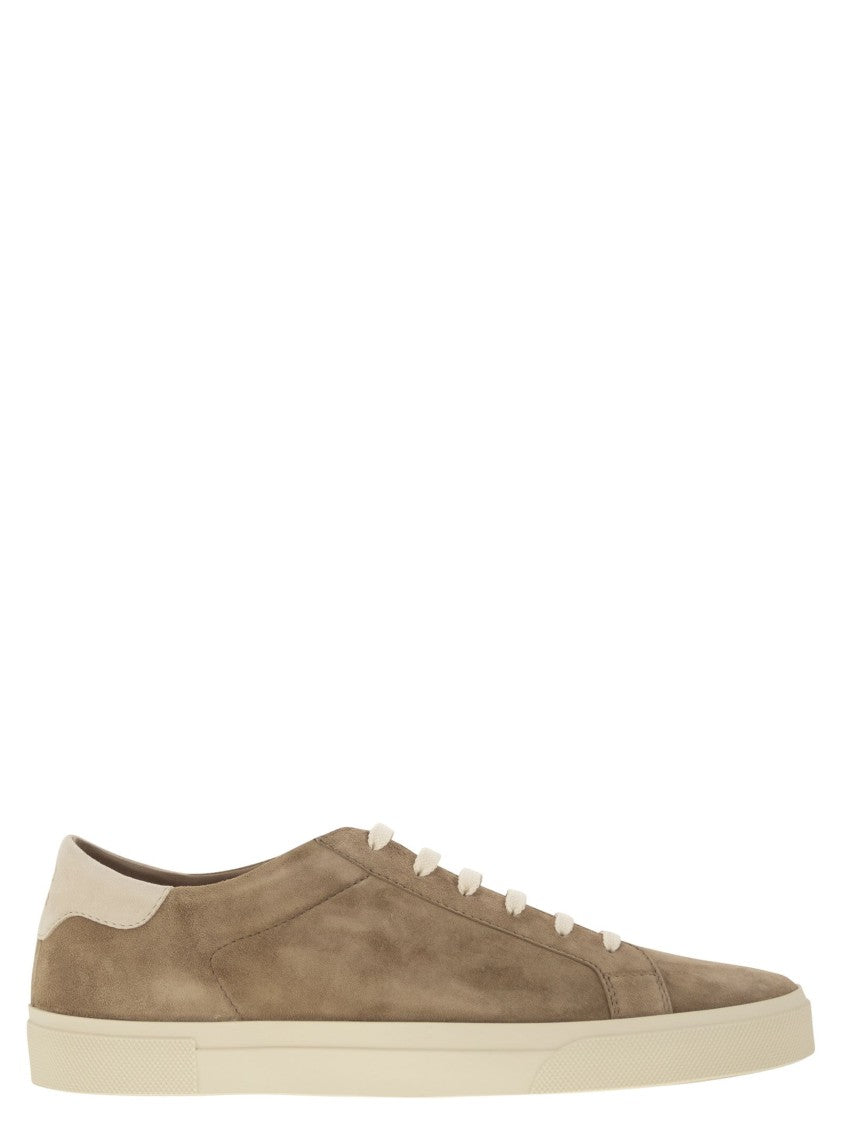 Brunello Cucinelli Slim Suede Trainers With Iridescent Detailing