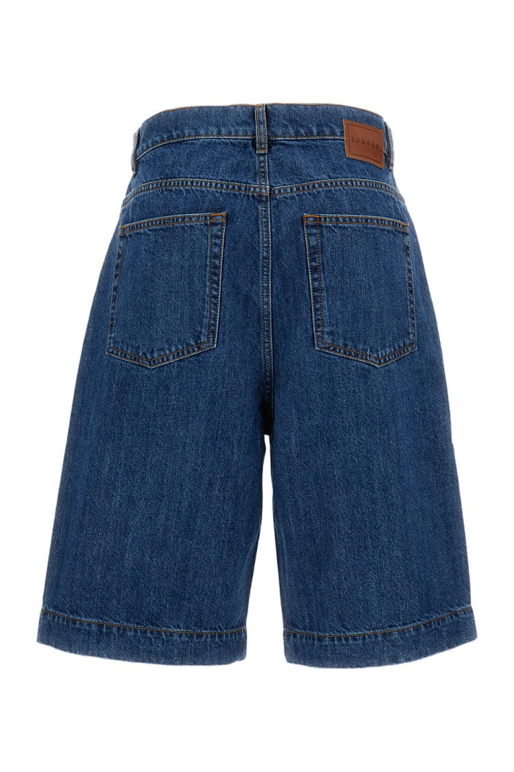Parosh Baggy Bermuda Shorts With Classic 5-Pocket Design