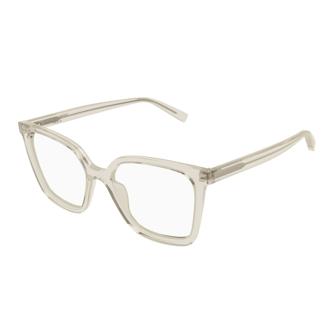 Saint Laurent Oversized Square Frame Eyeglasses In Recycled Acetate