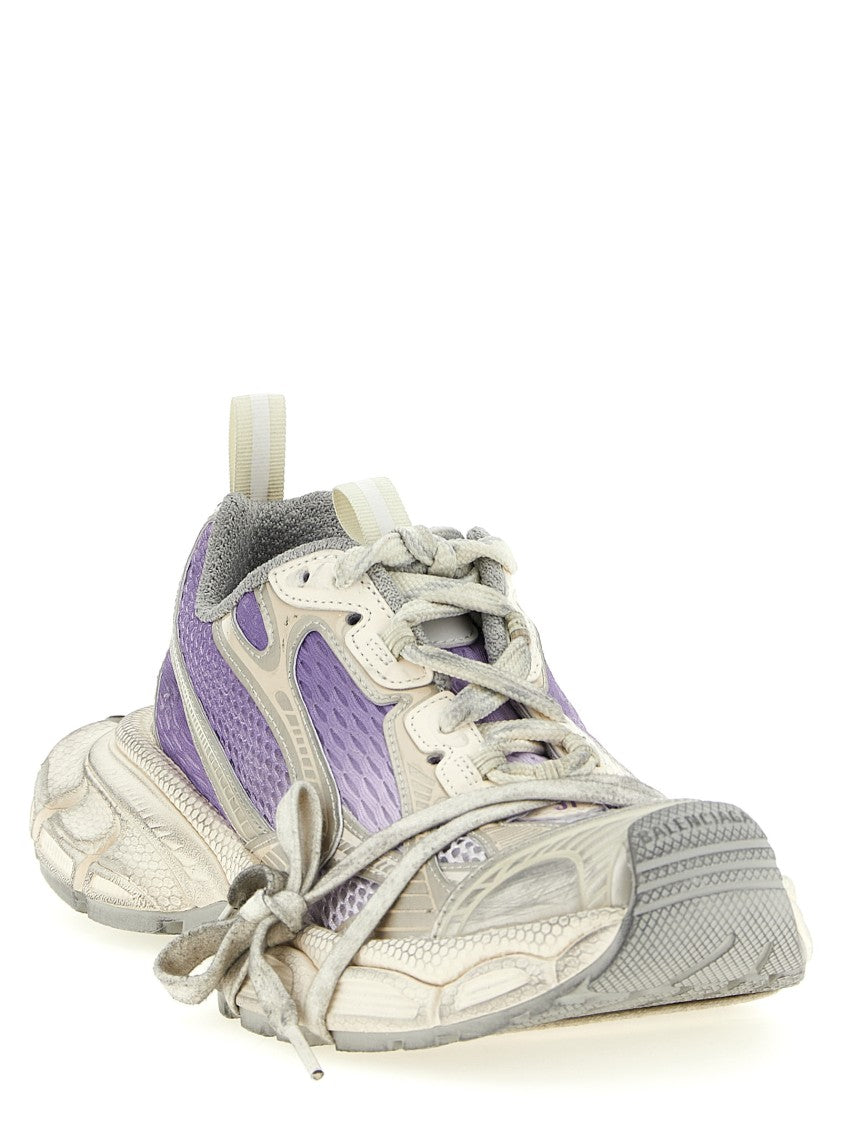 Balenciaga Chunky Used-Effect Mesh Sneakers With Embossed Detailing