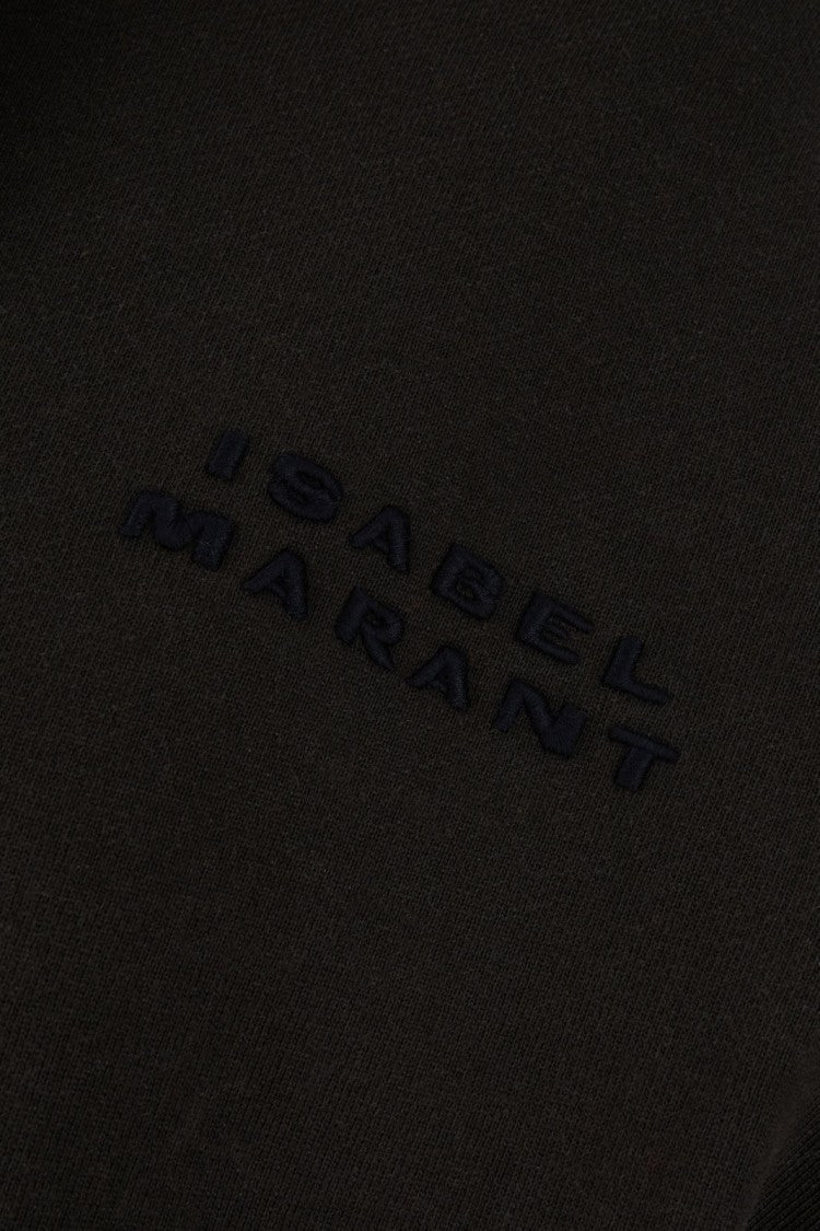 Isabel Marant Relaxed-Fit Black Hoodie With Kangaroo Pocket And Drawstring