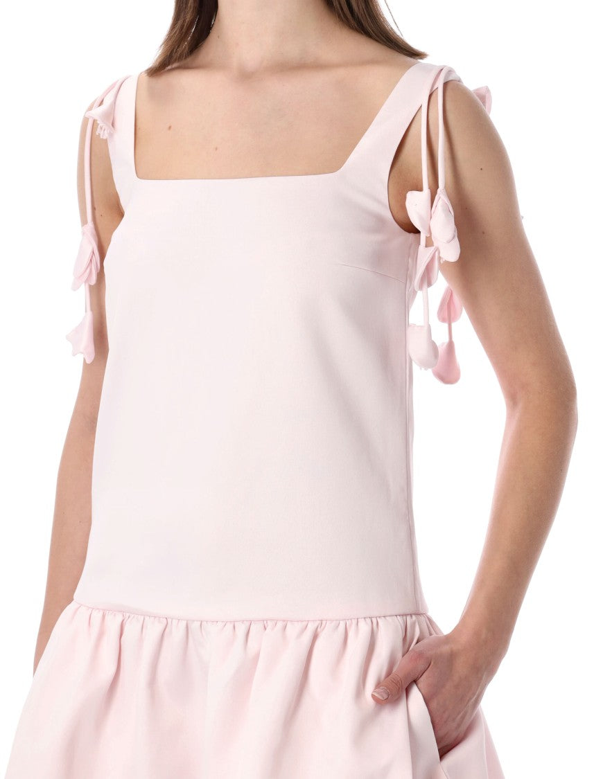 Self-Portrait Taffeta Mini Dress With Floral Details