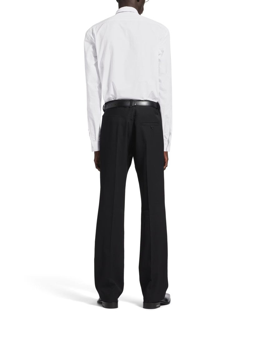 Balenciaga White Standard Pointed Collar Cotton Shirt
