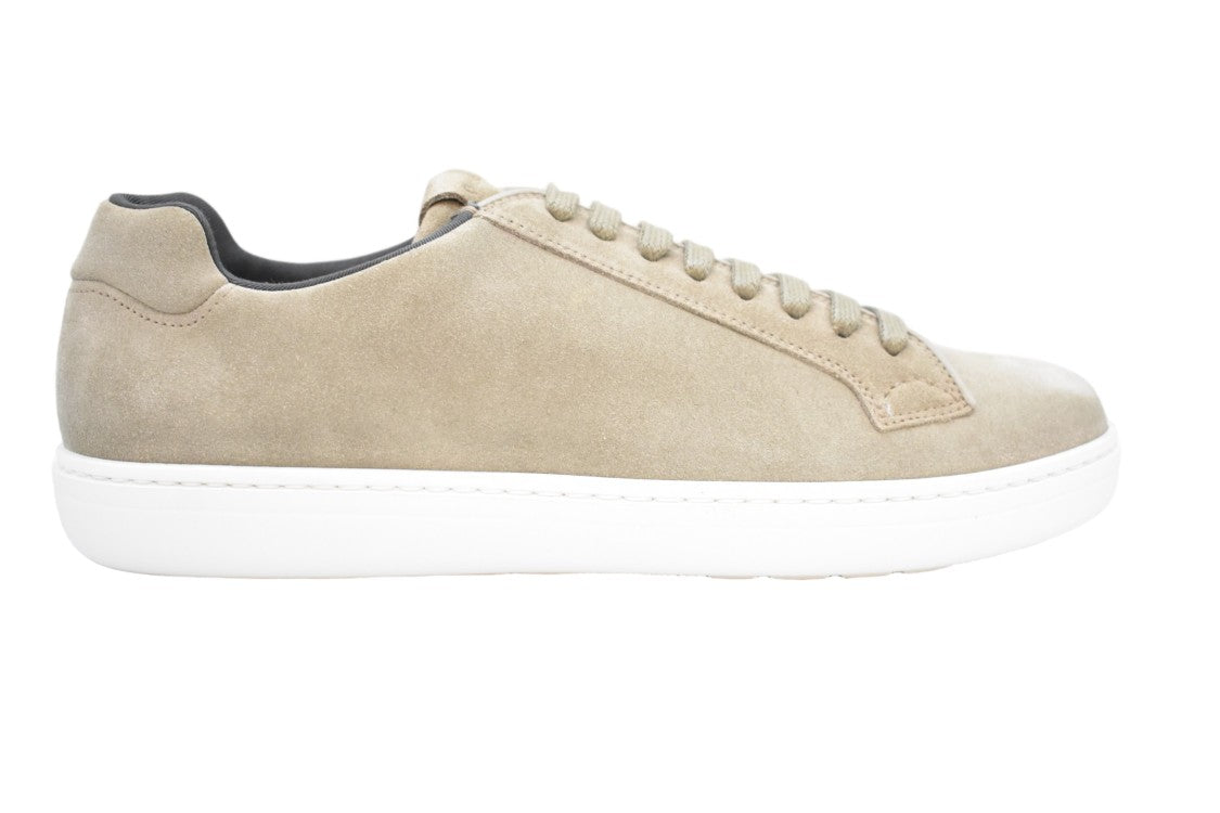 Church's Beige Suede Low-Top Lace-Up Stone Shoes