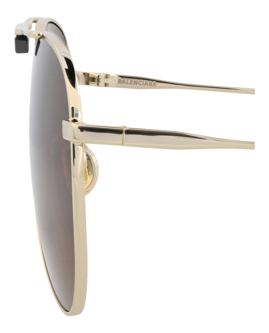 Balenciaga Aviator-Frame Metal Sunglasses