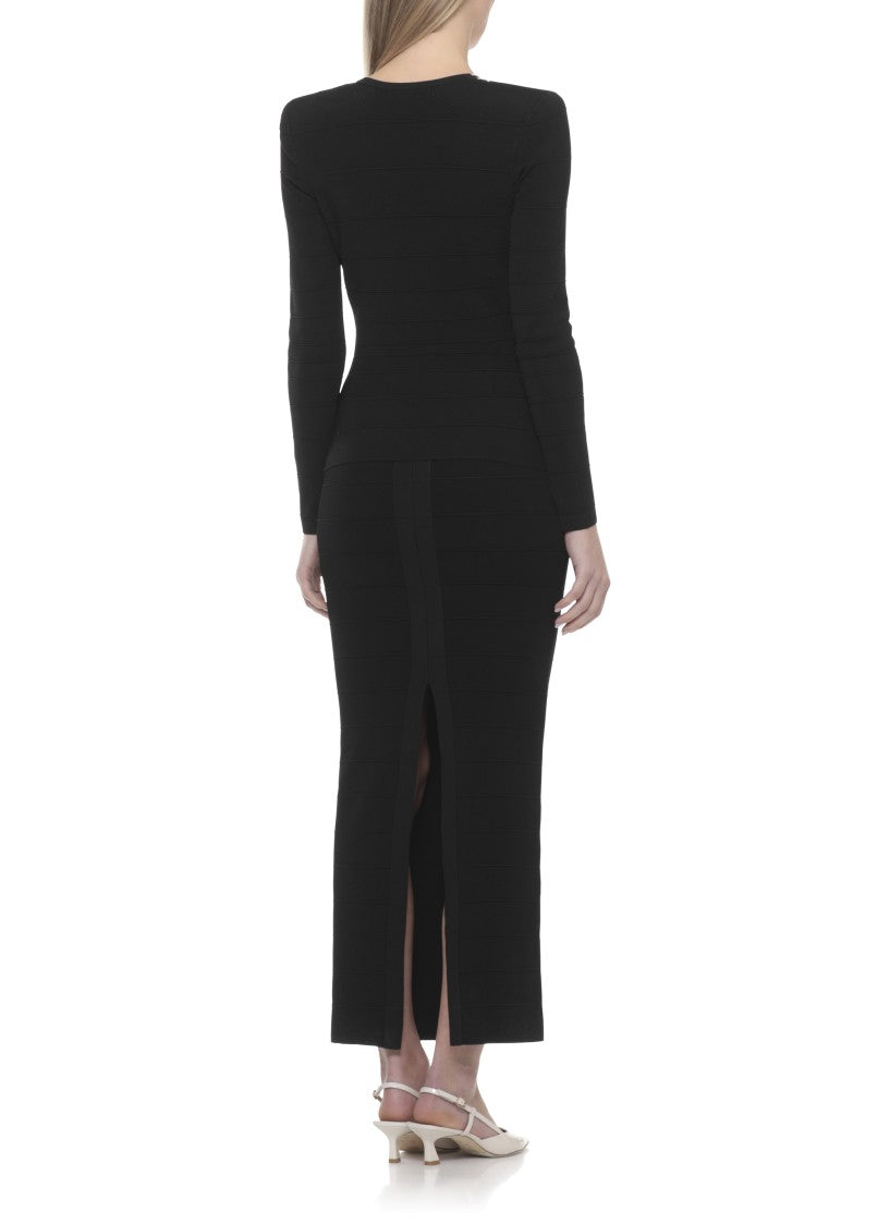 Elisabetta Franchi Black Viscose Knit Cardigan