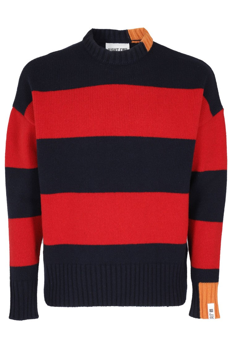 Right For Rugby-Style Sweater With Horizontal Stripes
