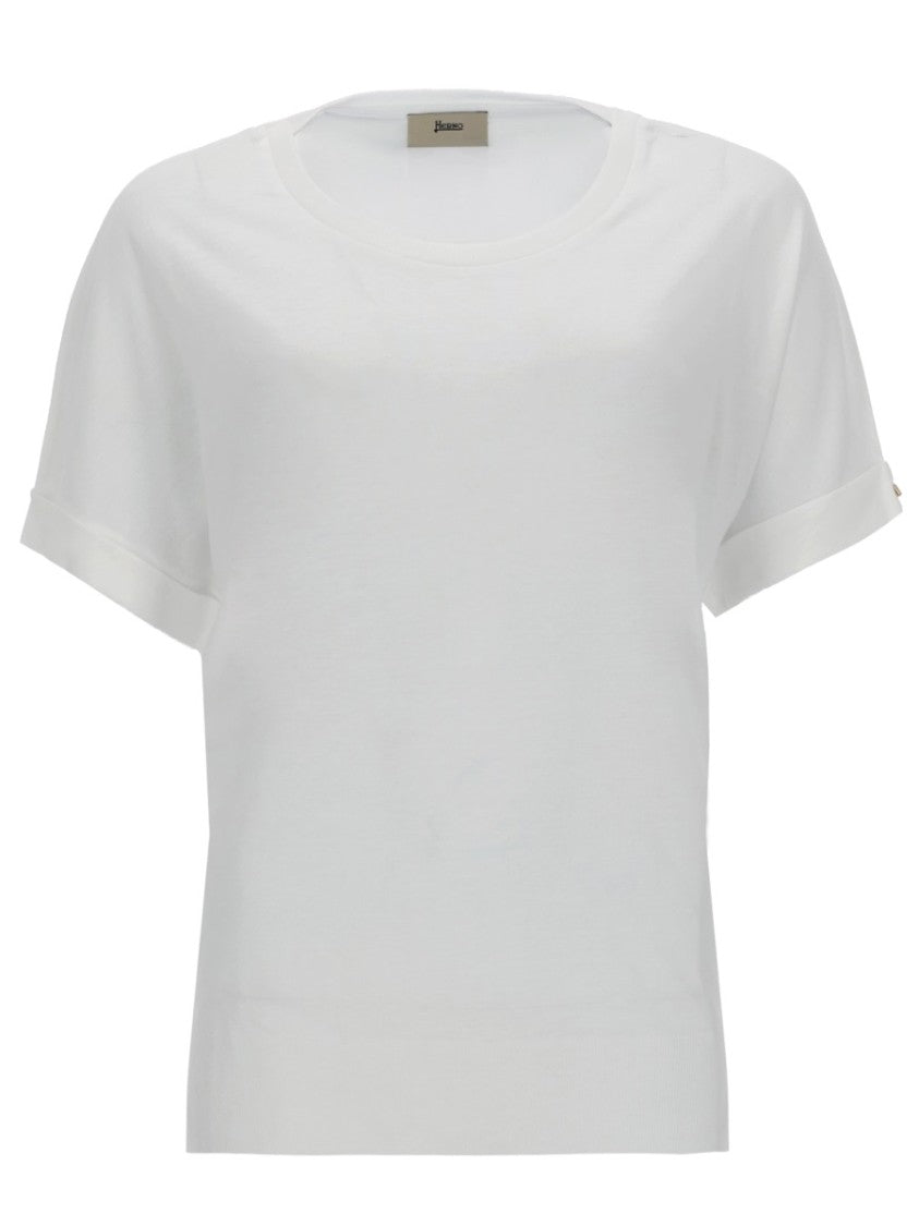 Herno Lyocell-Blend Soft T-Shirt Fitted Tops