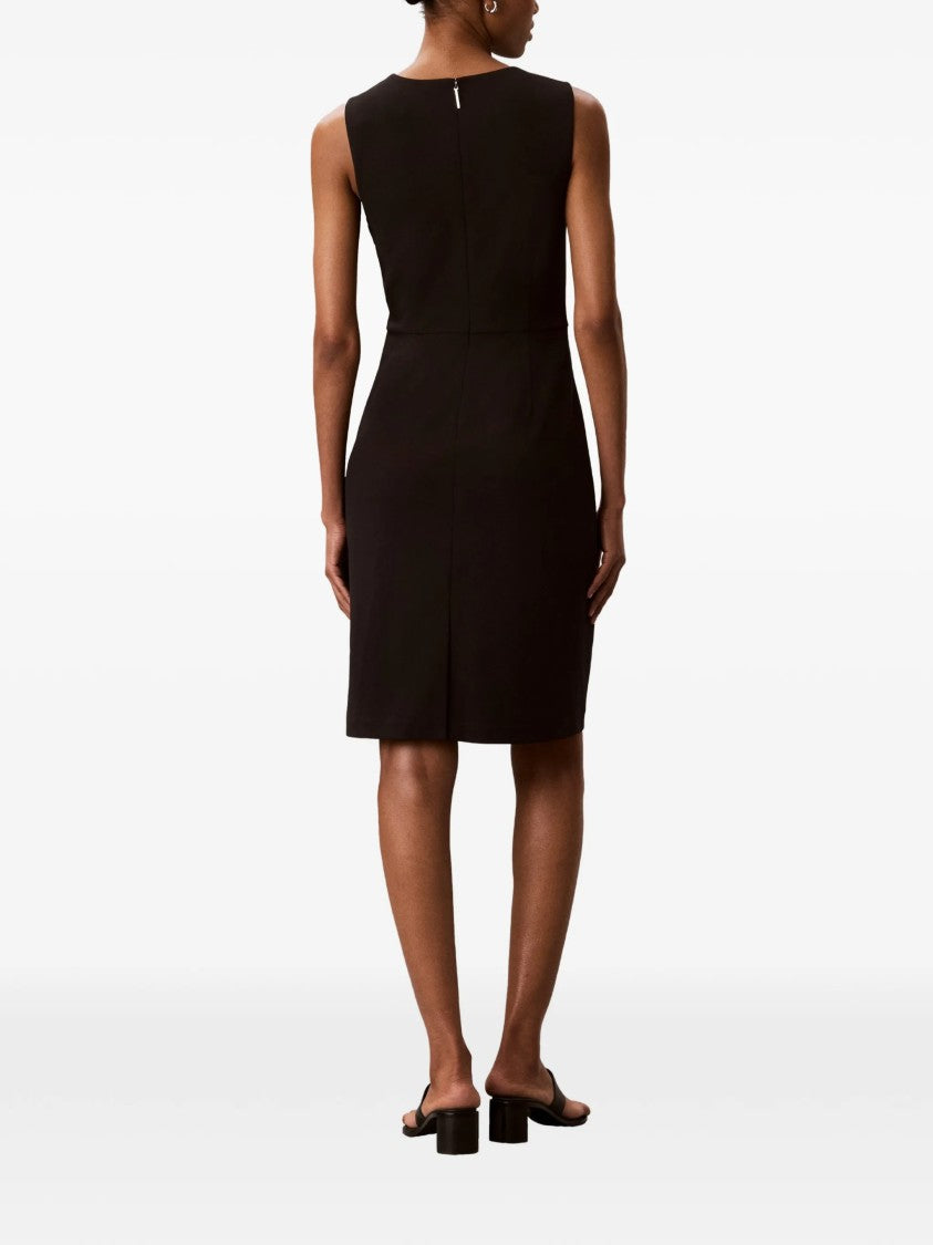 Calvin Klein Scuba Crepe Sl Knee Length Dress