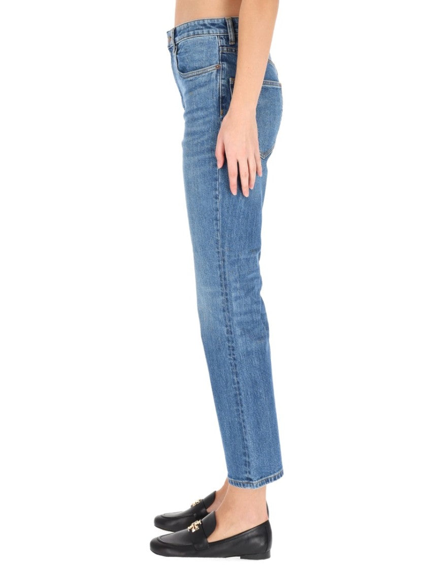 Tory Burch Mid-Rise Flared Denim Jeans