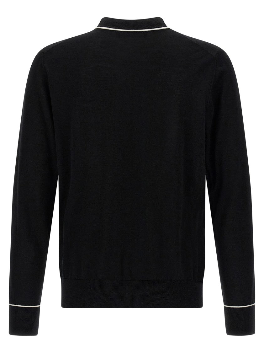 Dolce & Gabbana Fine Wool Crewneck Sweater With Side Logo Embroidery