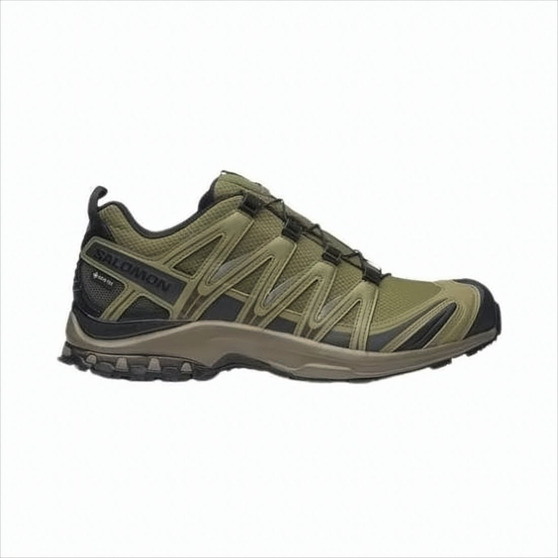 Salomon Rugged Olive Green Mesh Sneakers