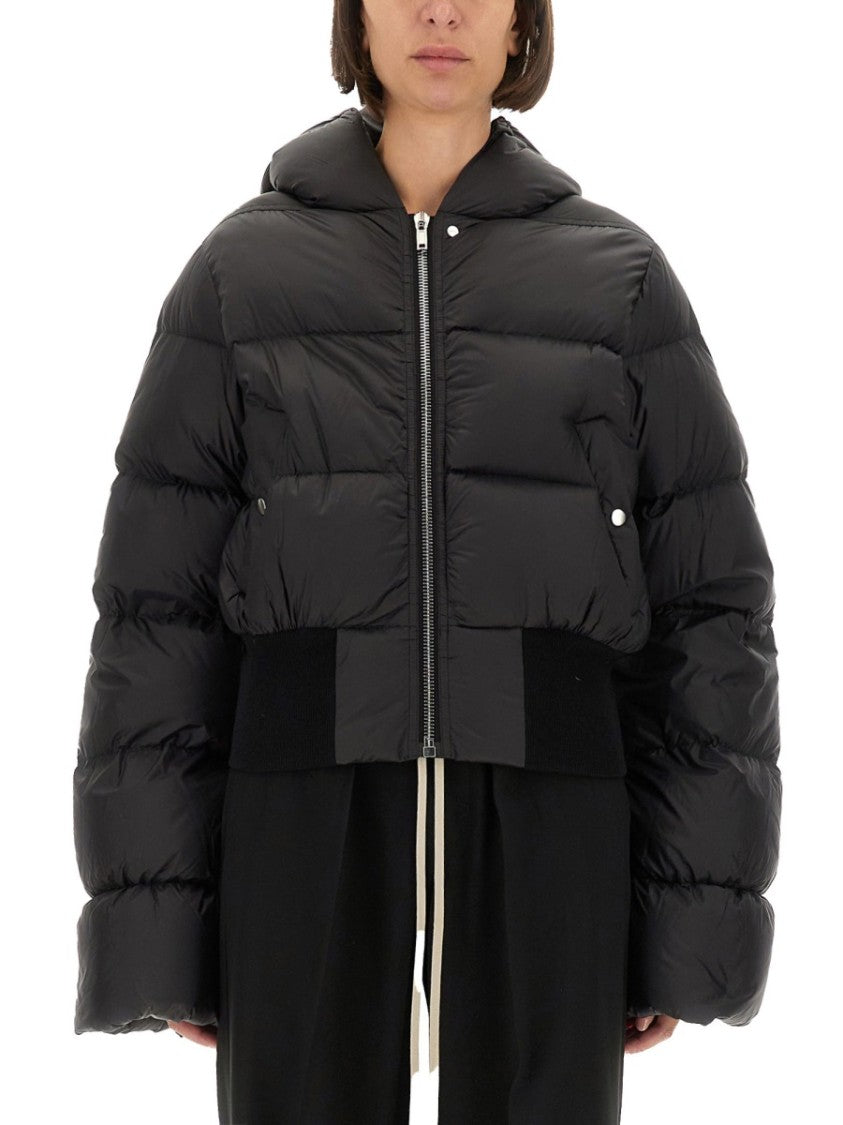 Rick Owens Cropped Down Jacket With Hood