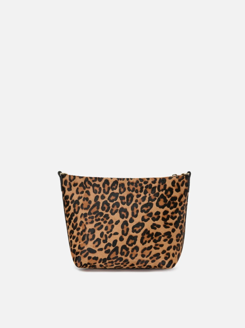 Mc2 Saint Barth Leopard Print Handbag With Gold Hardware
